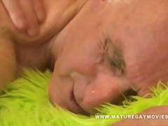 Grandpa gets a massage and happy ending by young masseur