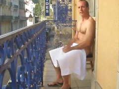 Daddy on balcony